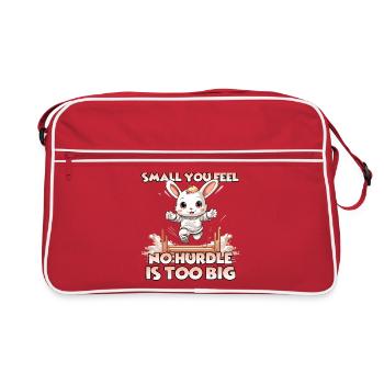 Kaninhop Wonder: Erlebe die Magie des Kaninhop - Retro Tasche - Rot/Weiß - Vorne