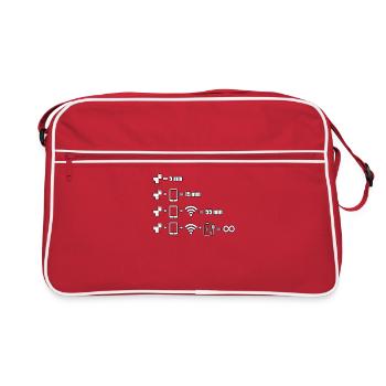 IT-Experte Programmierer Informatiker - Retro Tasche - Rot/Weiß - Vorne