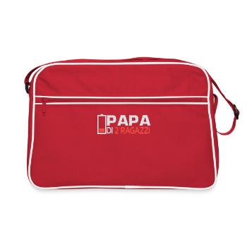 father of 2 sons father son partnerlook dad - Retro Bag - red/white - Front