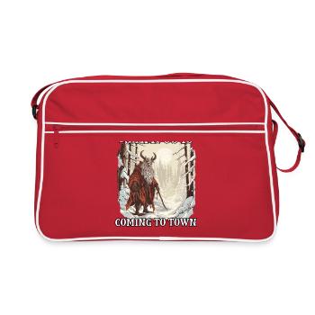 Krampus T | Costume de Krampus | Père Noël - Sac Retro - rouge/blanc - Devant