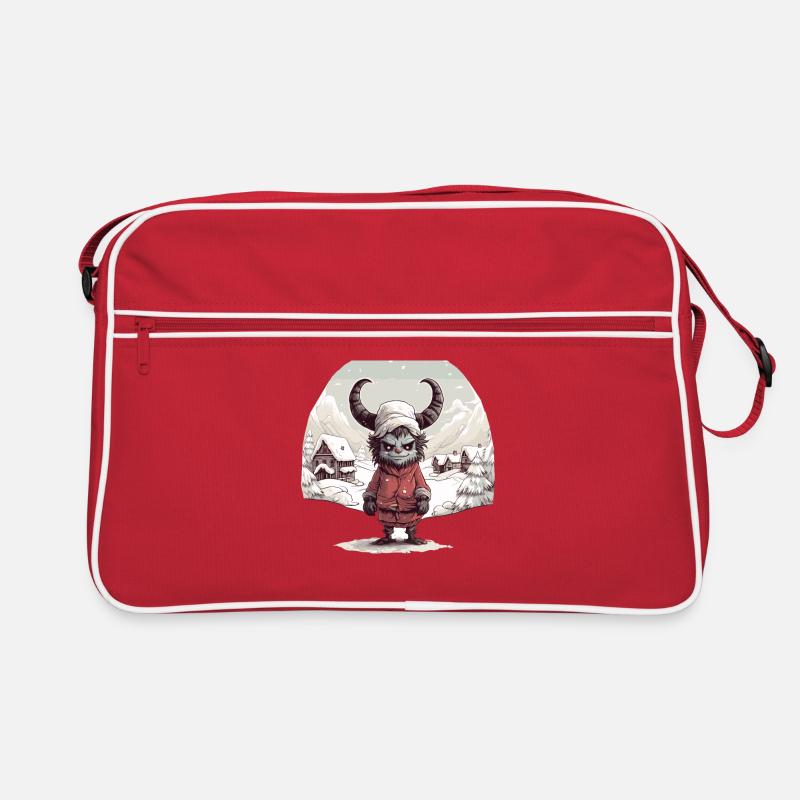 Krampus T | Krampus Kostüm | Dämonischer Krampus Retro Tasche