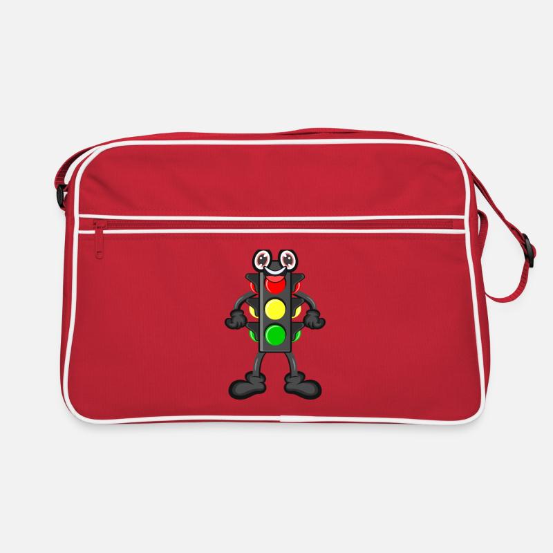Ampel Führerschein - Retro Tasche - Rot/Weiß