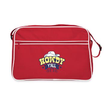Cowboy cheval cavalier - Sac Retro - rouge/blanc - Devant