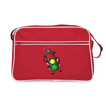Ampel Führerschein - Retro Tasche - Rot/Weiß - Vorne