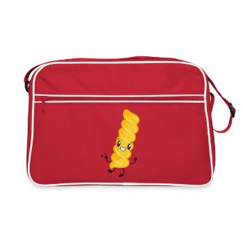 Fussili Nudel Pasta Musik - Retro Tasche - Rot/Weiß - Vorne