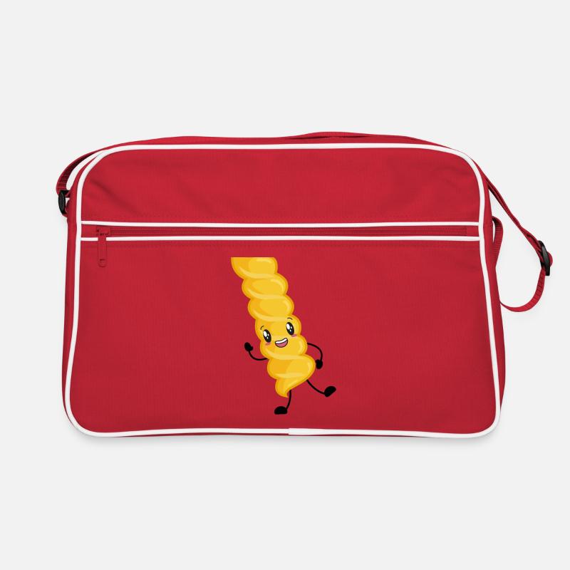Nudeln Pasta Küche - Retro Tasche - Rot/Weiß