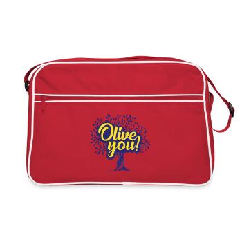 Olive Love - Retro Bag - red/white - Front
