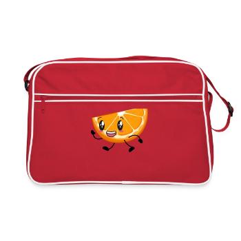 orange - Retro Bag - red/white - Front