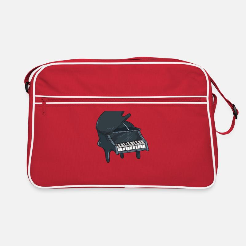 Klavier - Retro Tasche - Rot/Weiß