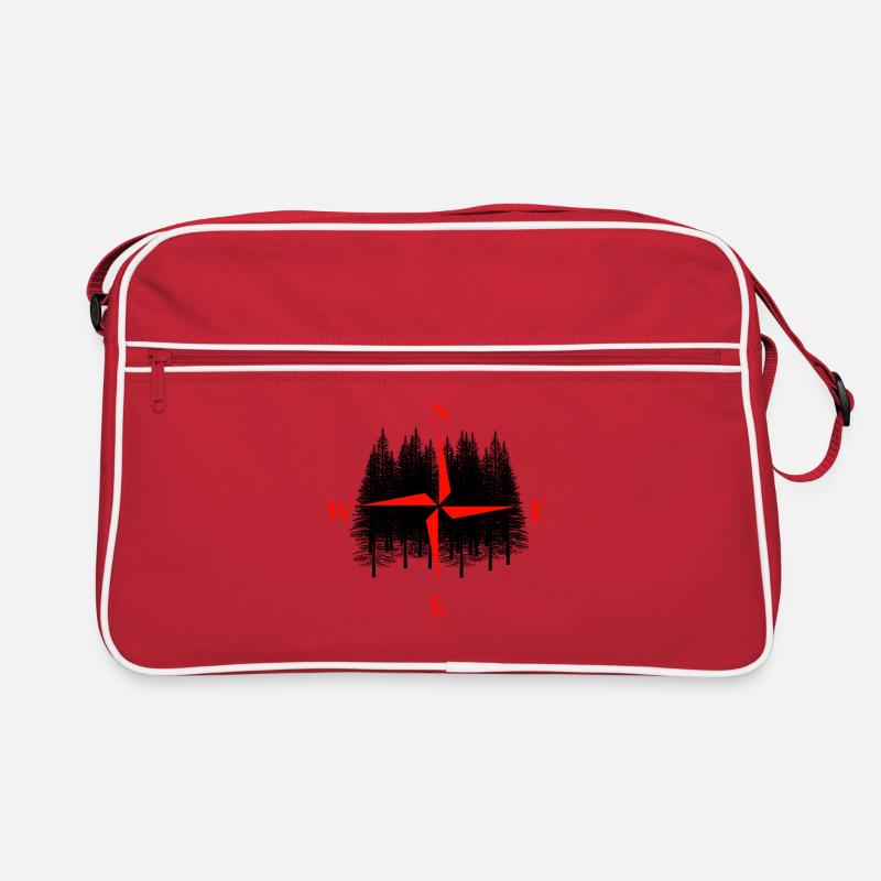 Forest Nature Wilderness Expedition Hiking Direction Retro Bag