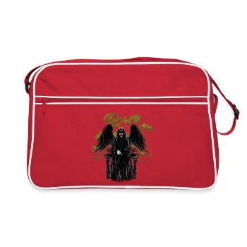 Mort Monstre Horreur Satan Démon Mort Halloween - Sac Retro - rouge/blanc - Devant