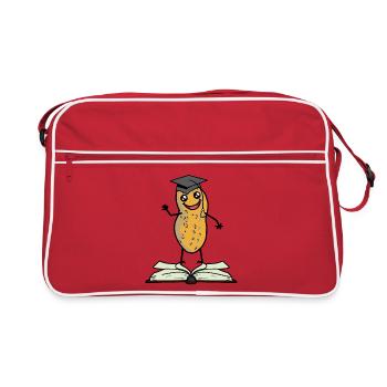 Peanut Scholar Student Learning Study High School - Retro Bag - red/white - Front