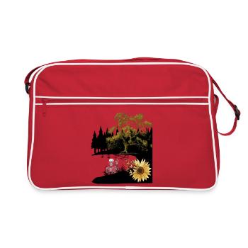 Death, End, Reincarnation, Beyond, Nature, Grief - Retro Bag - red/white - Front