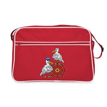 Volant Seafarer Cruise Seagulls Captain Voyage - Sac Retro - rouge/blanc - Devant