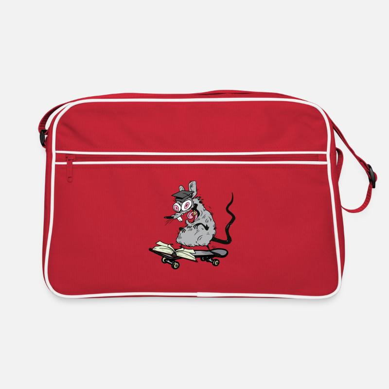 Learned Student Learning Rat Skater Teenager Retro Bag