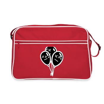 Balloons Balloons Halloween Dark - Retro Bag - red/white - Front
