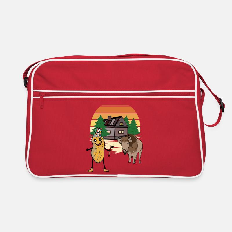 Peanut Buffalo Bison Wild West Nut Retro Bag