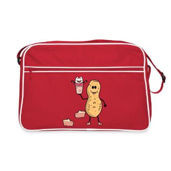 Gâteau aux cacahuètes Crème glacée Snacking Cacahuètes Été - Sac Retro - rouge/blanc - Devant