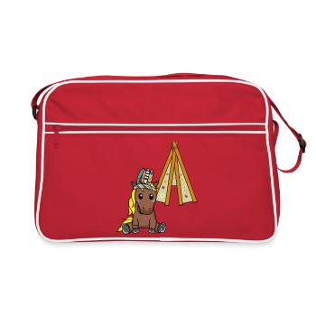 Hippie Tipi Poney Cheval Chevaux Hippies Enfants Enfant - Sac Retro - rouge/blanc - Devant