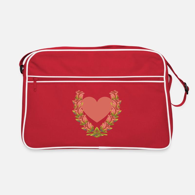 Herz Rosen Muttertag Valentinstag Valentin Retro Tasche