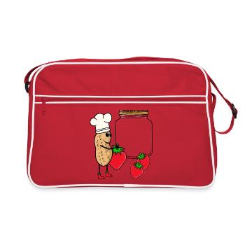 Strawberry Strawberries Jam Cook Chefs Fruit - Retro Bag - red/white - Front