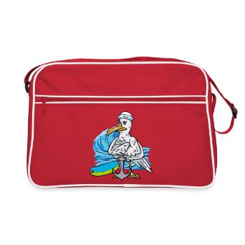 Seagulls Seaman Seagull Seamen Sailor Ahoy - Retro Bag - red/white - Front