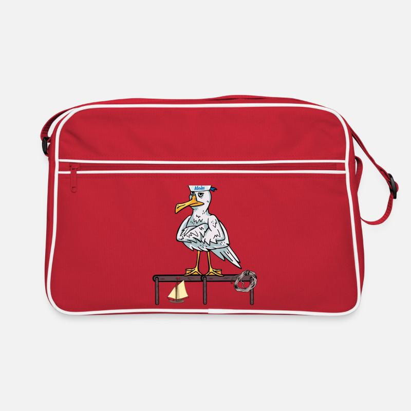maritime, seagulls, seagulls, seafarers, sailing ship, ahoy Retro Bag