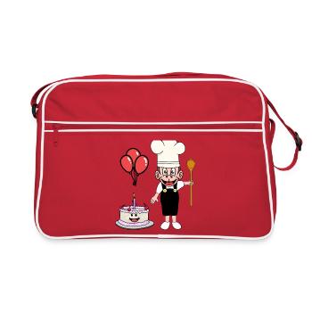Monkey Monkey Gâteau boulanger d’anniversaire - Sac Retro - rouge/blanc - Devant