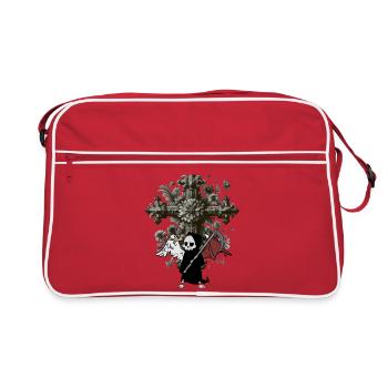 Halloween Cross Crosses Crucifix Occult Spiritual - Retro Bag - red/white - Front
