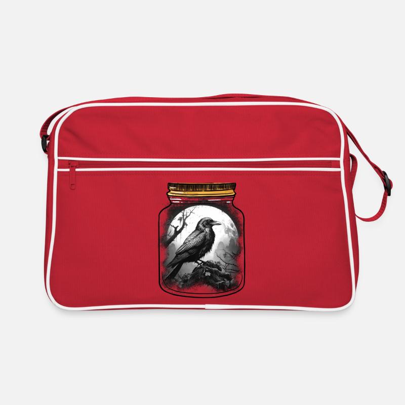 mystical halloween raven raven crow crows Retro Bag