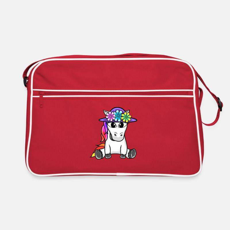 niedliches Einhorn Einhörner Pferd Pferde Kinder Retro Tasche