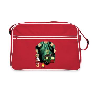 Child Kids Adventure Forest Dragon Dragon Mystical - Retro Bag - red/white - Front