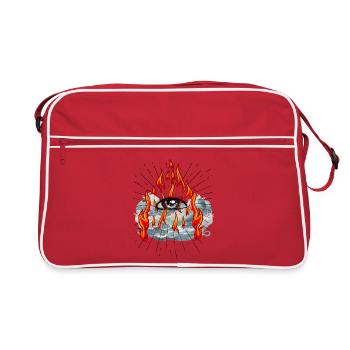 Illuminati Eye God Messiah Jesus - Retro Bag - red/white - Front