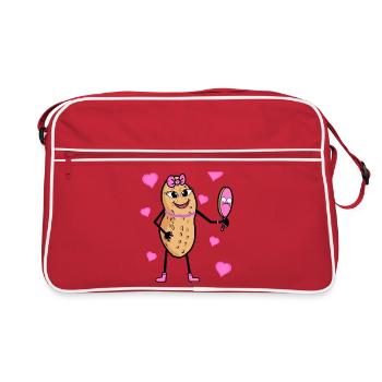 Pretty Peanut Girl Nut Princess Diva - Retro Bag - red/white - Front