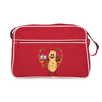 Anniversaire de cacahuètes Cacahuètes - Sac Retro - rouge/blanc - Devant