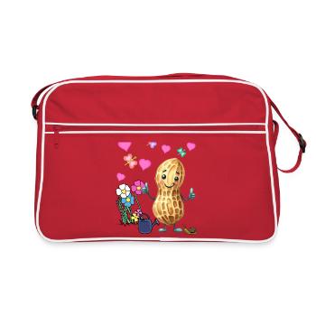 Cacahuète Printemps Jardin Fleurs Enfants - Sac Retro - rouge/blanc - Devant