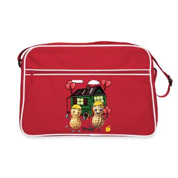 Peanuts Constructeur de maison Constructeur Remorque de construction Maison propre Maison - Sac Retro - rouge/blanc - Devant