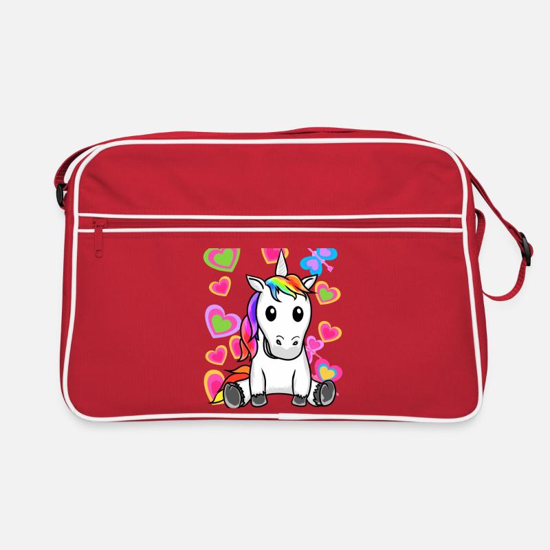 Einhorn Einhörner Kinder Kind Retro Tasche