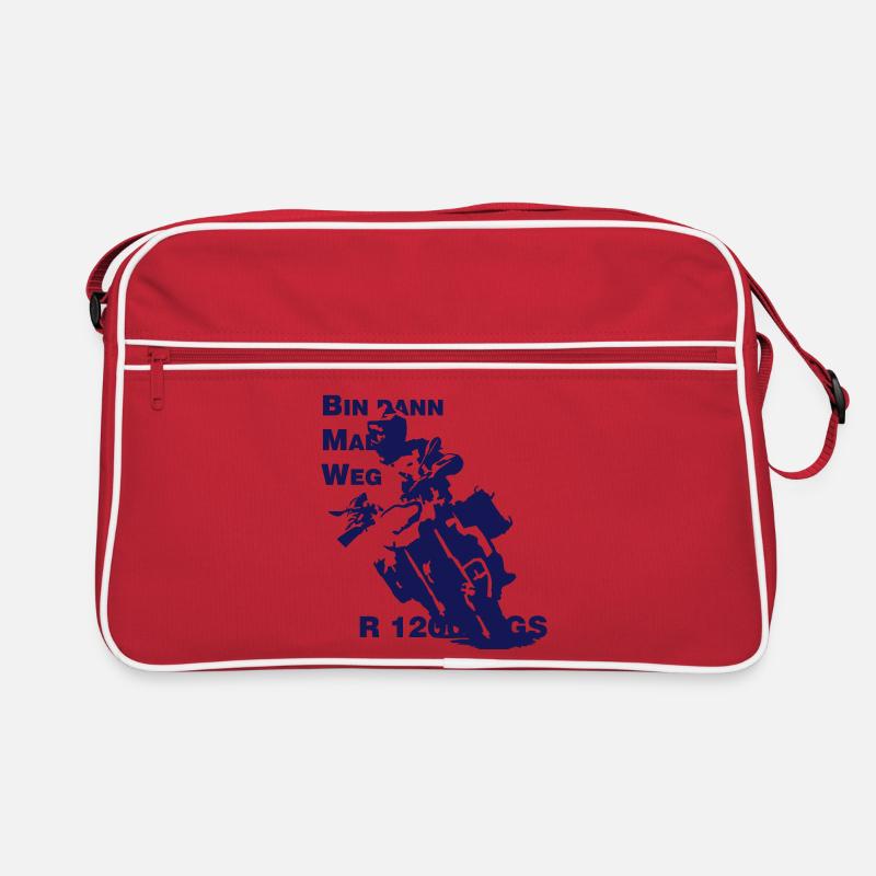 Bin dann Mal Weg Retro Tasche