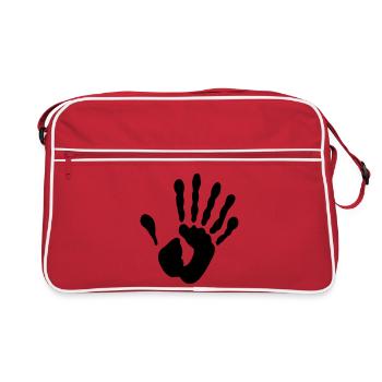 Alien Hand - Retro Tasche - Rot/Weiß - Vorne