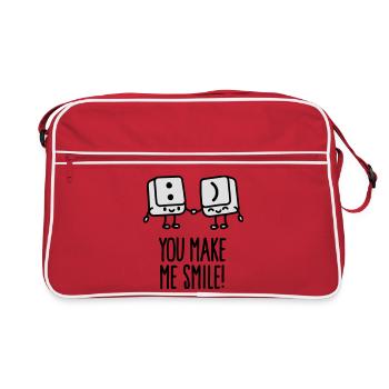You make me smile - Sac Retro - rouge/blanc - Devant