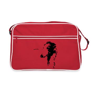 Tête de Barzoï - Sac Retro - rouge/blanc - Devant