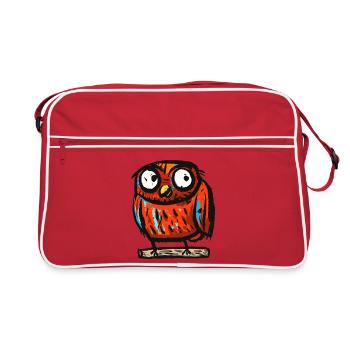 hibou - Sac Retro - rouge/blanc - Devant