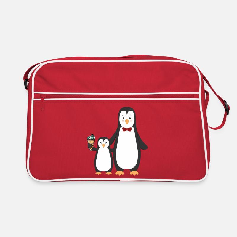 Pinguin Pinguine mit Eis Retro Tasche