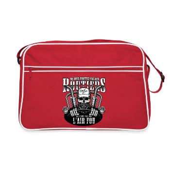 Ne vous frottez pas aux Routiers Ils ont l'air fou - Sac Retro - rouge/blanc - Devant