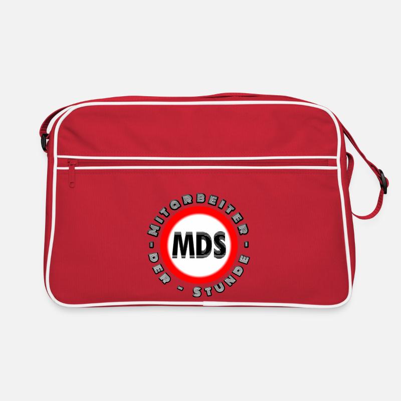 Employé de l’heure Employé du mois MDS - Sac Retro - rouge/blanc