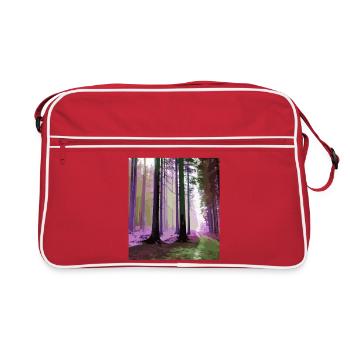 Forêt de nuages hantée - Sac Retro - rouge/blanc - Devant