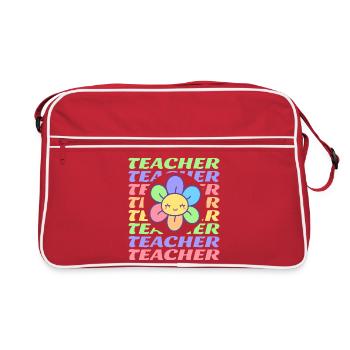 Professeur de design - Sac Retro - rouge/blanc - Devant