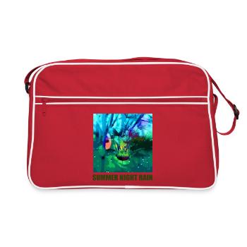 Sommer Nacht Regen Collage - Retro Tasche - Rot/Weiß - Vorne