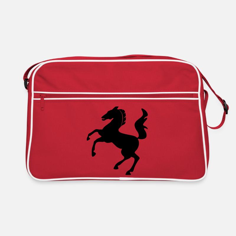 Horse Symbol Dynamically Jumping Retro Bag